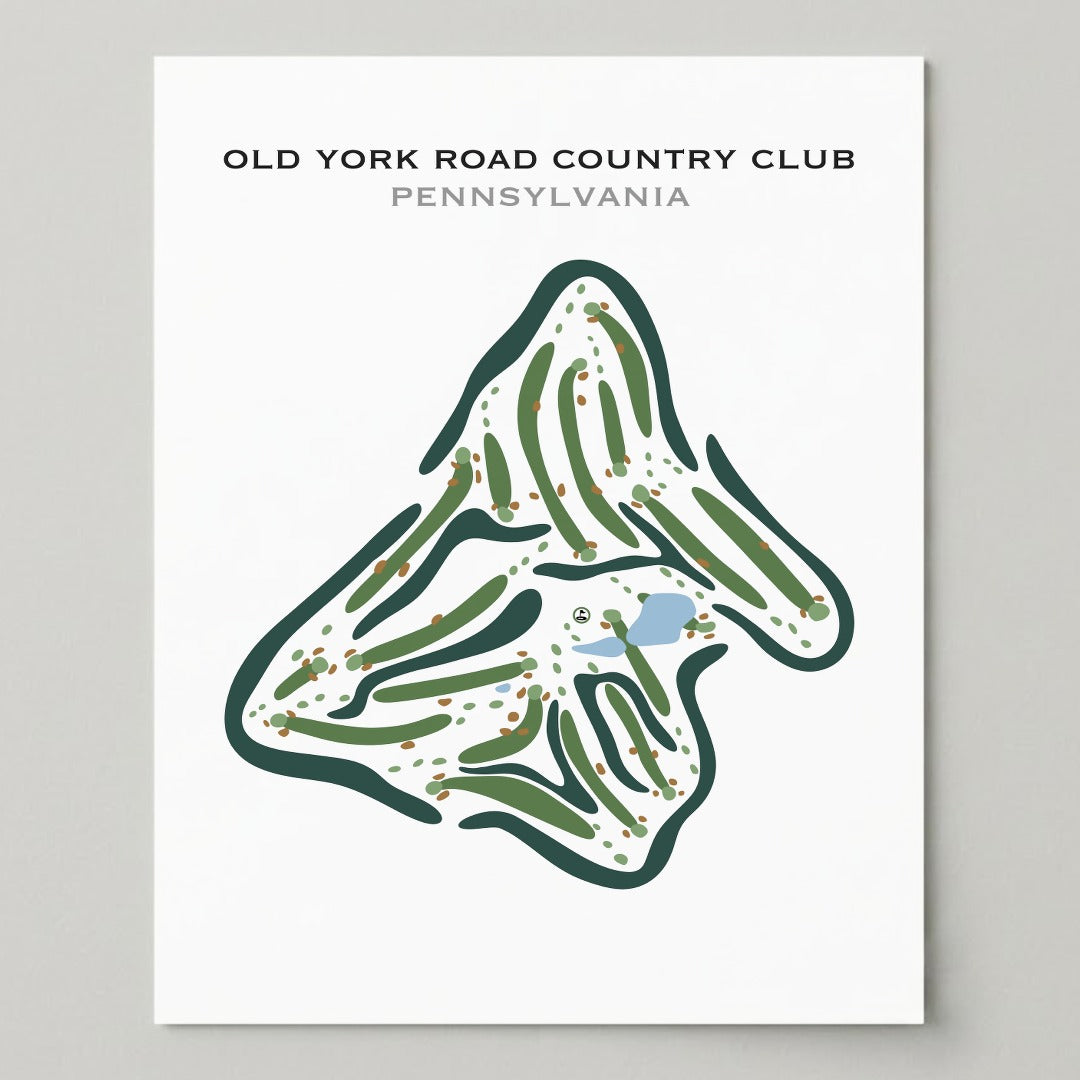 Old York Road Country Club, Pennsylvania - Printed Golf Courses