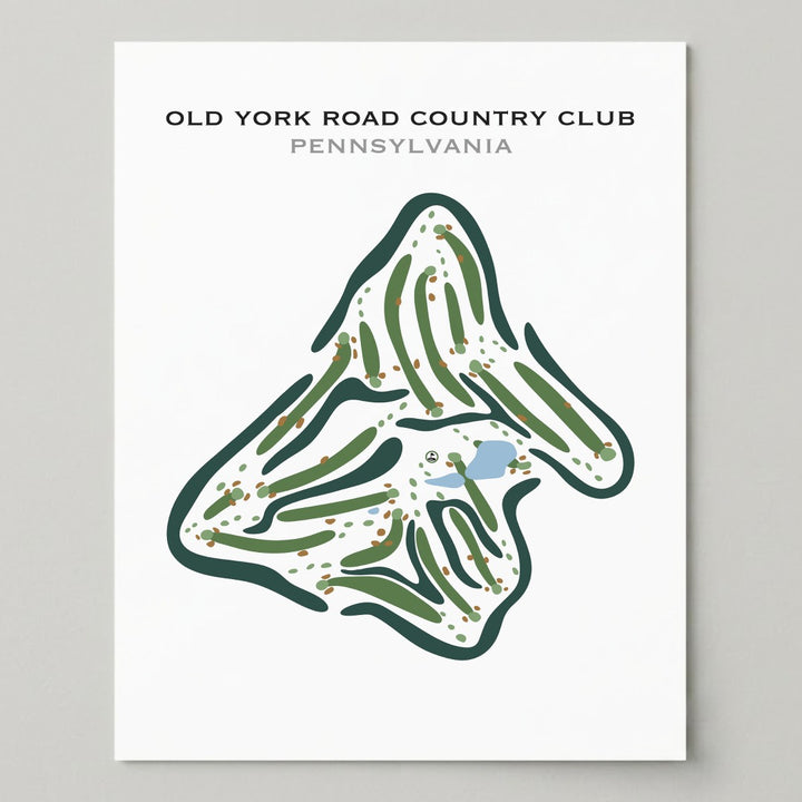 Old York Road Country Club, Pennsylvania - Printed Golf Courses