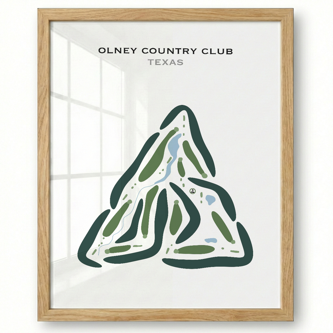 Olney Country Club, Texas - Printed Golf Courses