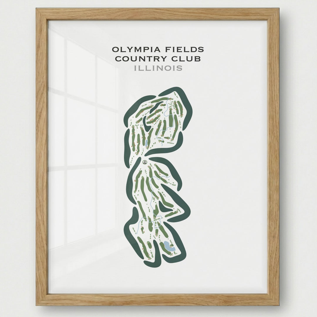 Olympia Fields Country Club, Illinois - Printed Golf Courses
