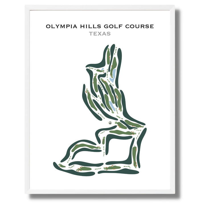 Olympia Hills Golf Course, Texas - Printed Golf Course