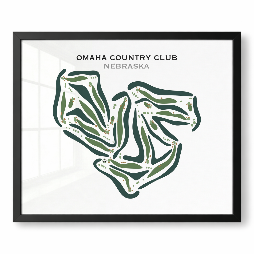 Omaha Country Club, Nebraska - Printed Golf Courses