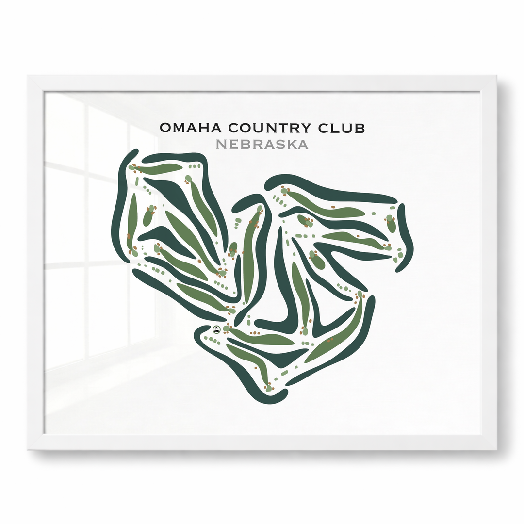 Omaha Country Club, Nebraska - Printed Golf Courses