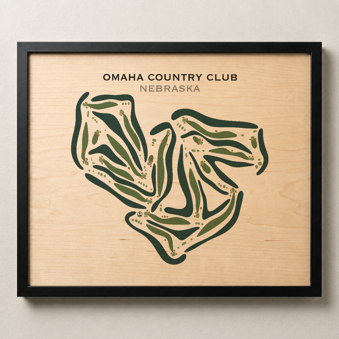 Omaha Country Club, Nebraska - Printed Golf Courses