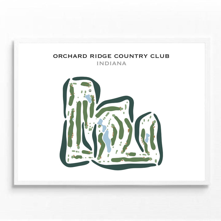 Orchard Ridge Country Club, Indiana - Printed Golf Courses