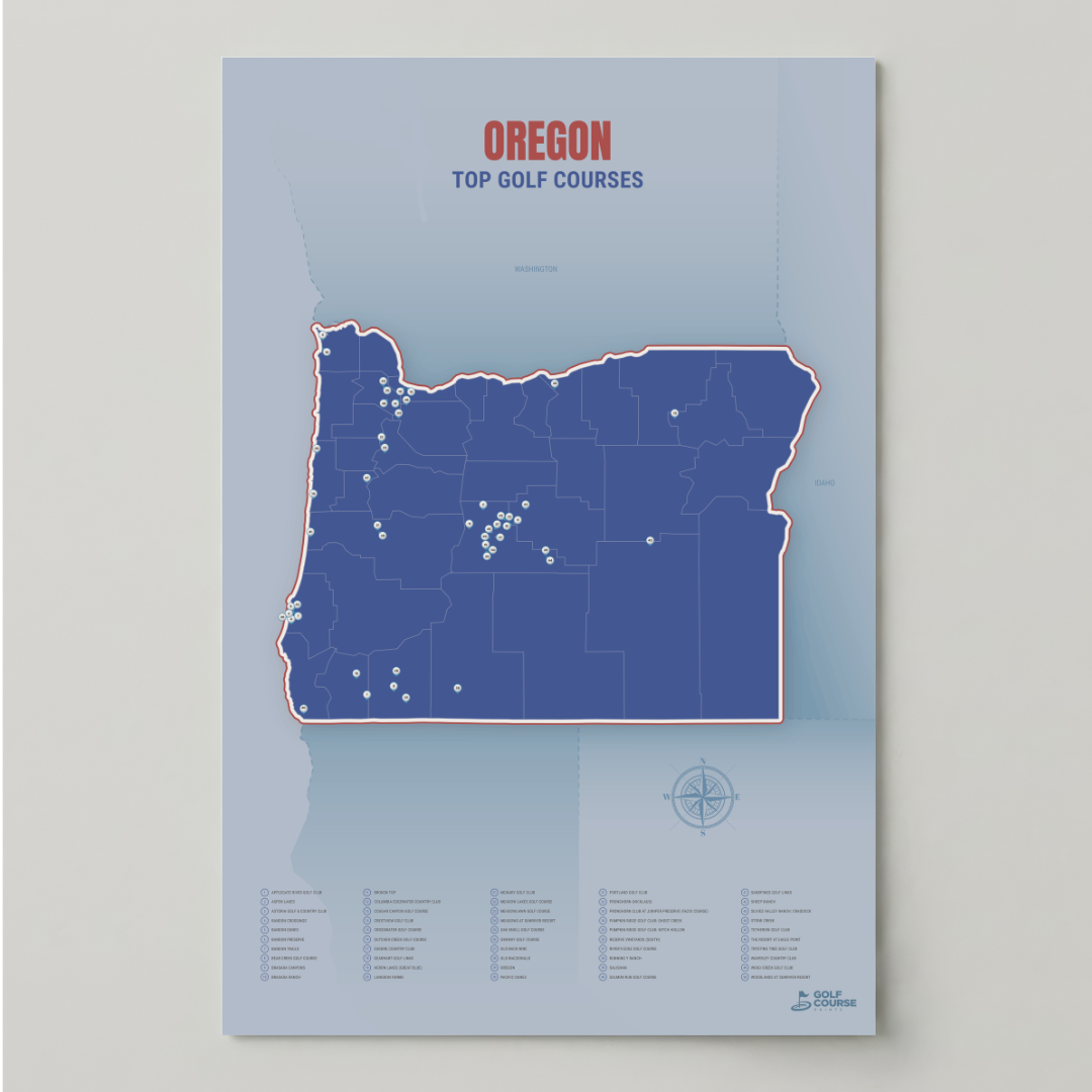 Map of Oregon Golf Courses