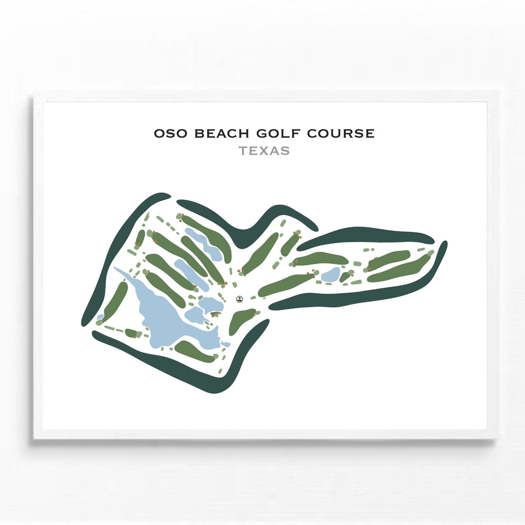 Oso Beach Golf Course, Texas - Printed Golf Courses