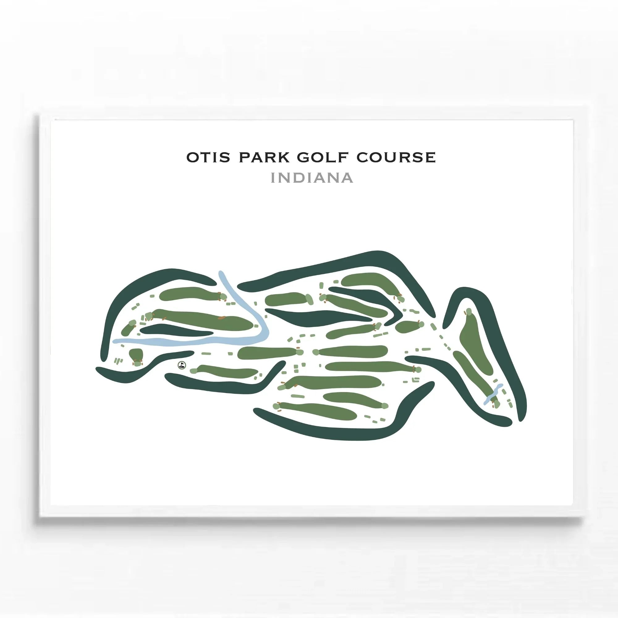 Buy the best printed golf course Otis Park Golf Course, Indiana Golf