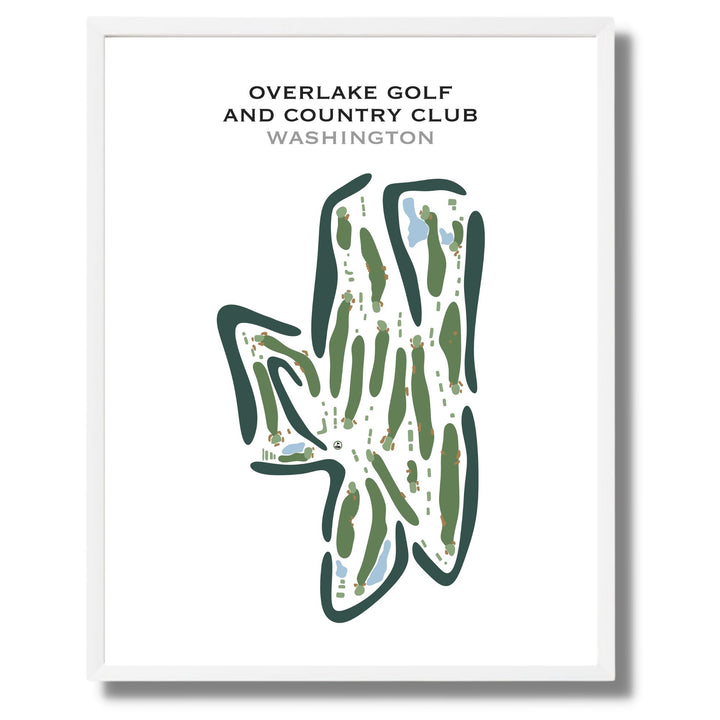 Overlake Golf & Country Club, Washington - Printed Golf Course