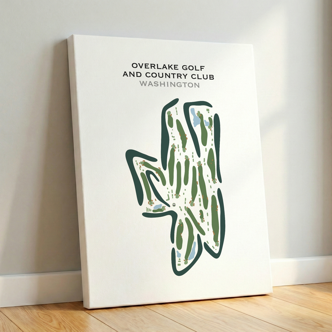 Overlake Golf & Country Club, Washington - Printed Golf Course
