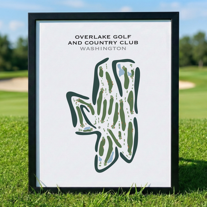 Overlake Golf & Country Club, Washington - Printed Golf Course