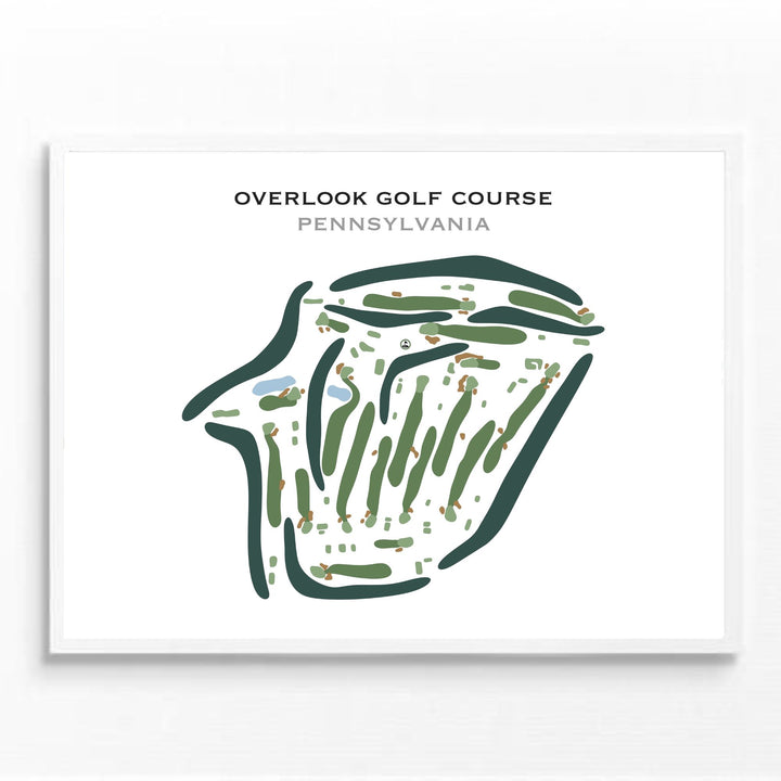 Overlook Golf Course, Pennsylvania - Printed Golf Course