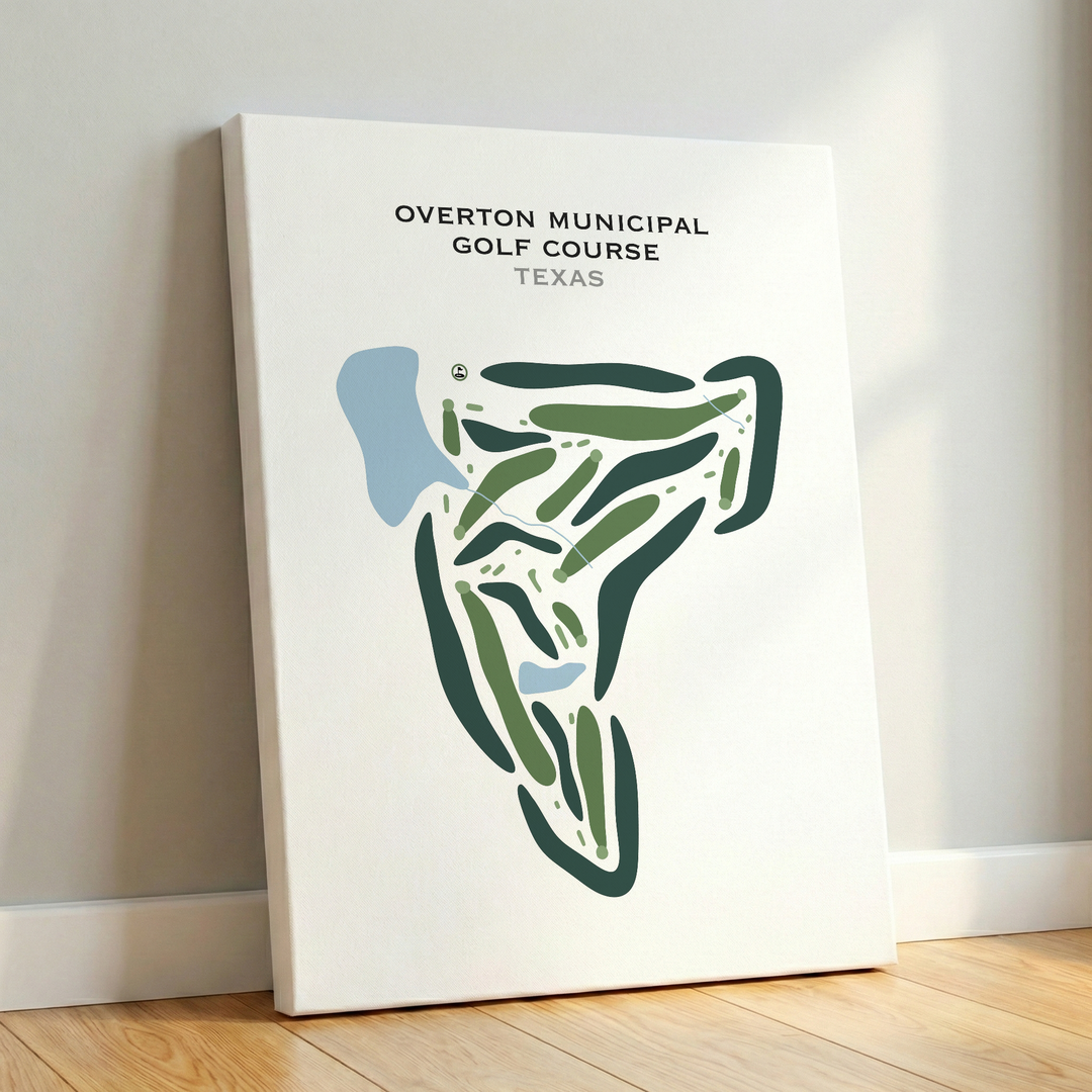 Overton Municipal Golf Course, Texas - Printed Golf Courses