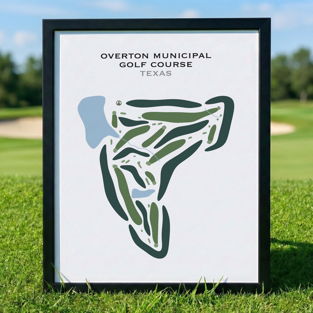 Overton Municipal Golf Course, Texas - Printed Golf Courses