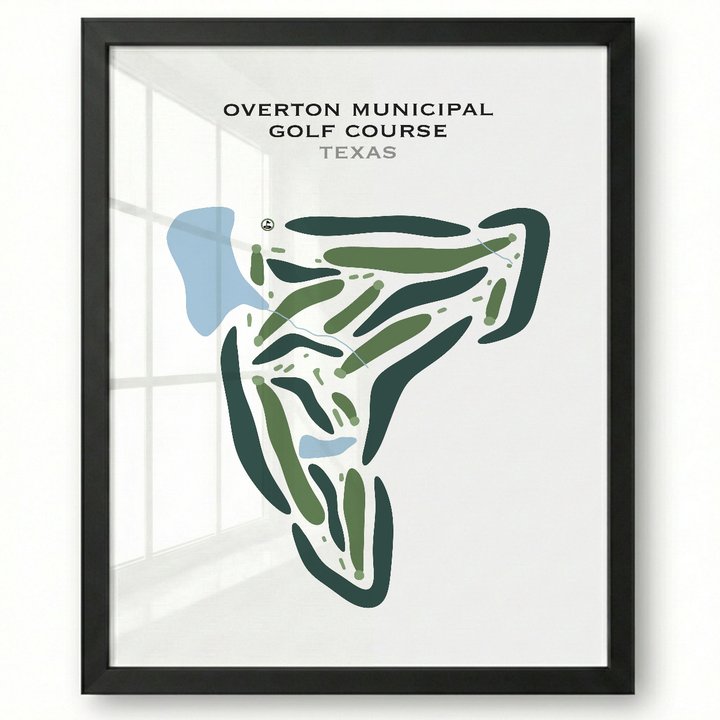 Overton Municipal Golf Course, Texas - Printed Golf Courses