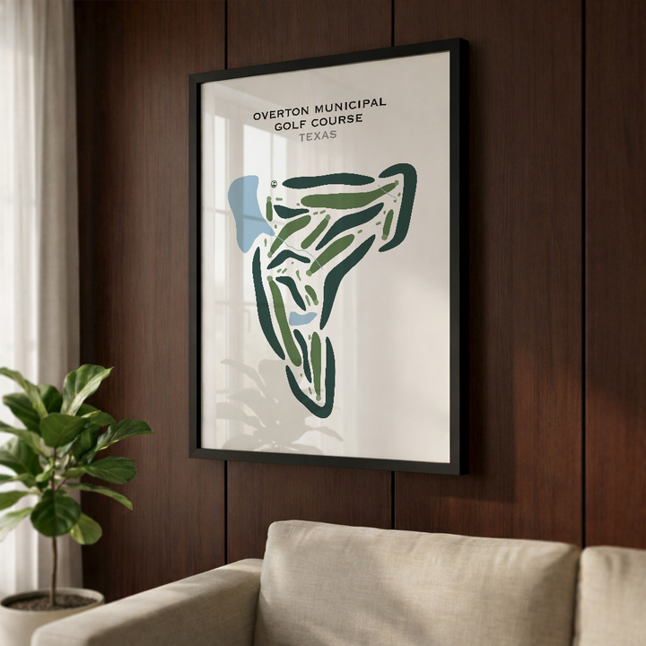 Overton Municipal Golf Course, Texas - Printed Golf Courses