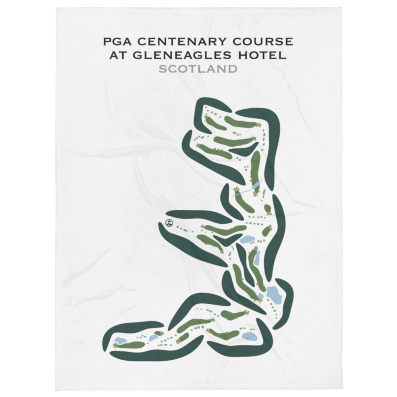 PGA Centenary Course at Gleneagles Hotel, Scotland - Printed Golf Courses