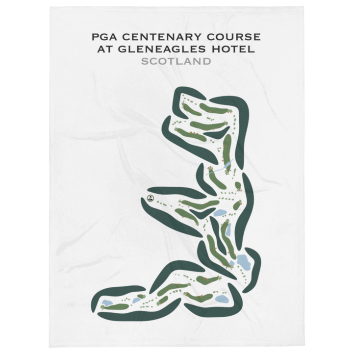 PGA Centenary Course at Gleneagles Hotel, Scotland - Printed Golf Courses