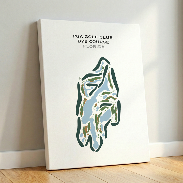 PGA Golf Club - Dye Course, Florida - Printed Golf Courses