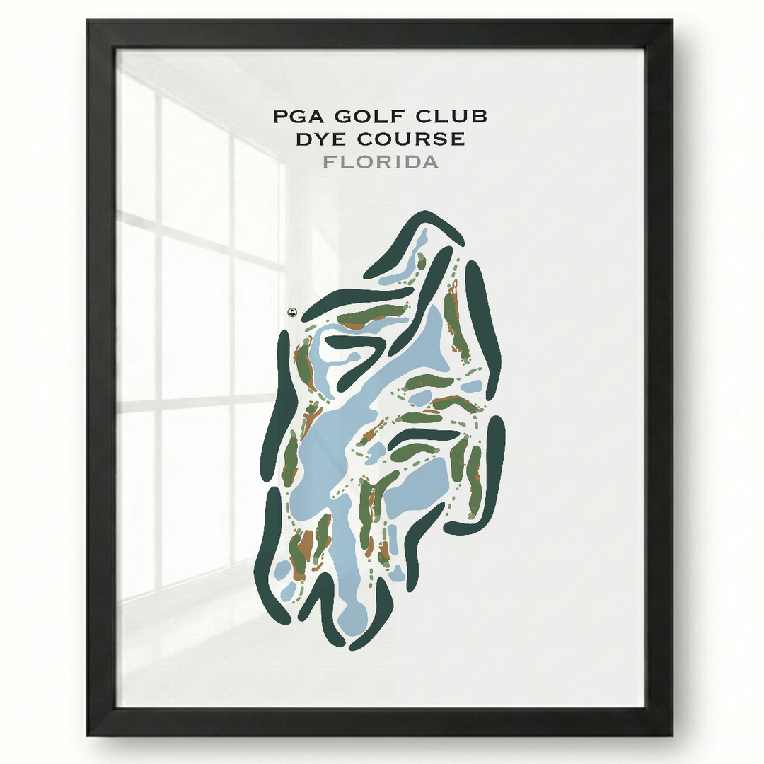 PGA Golf Club - Dye Course, Florida - Printed Golf Courses