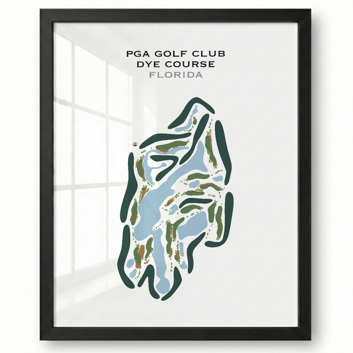 PGA Golf Club - Dye Course, Florida - Printed Golf Courses