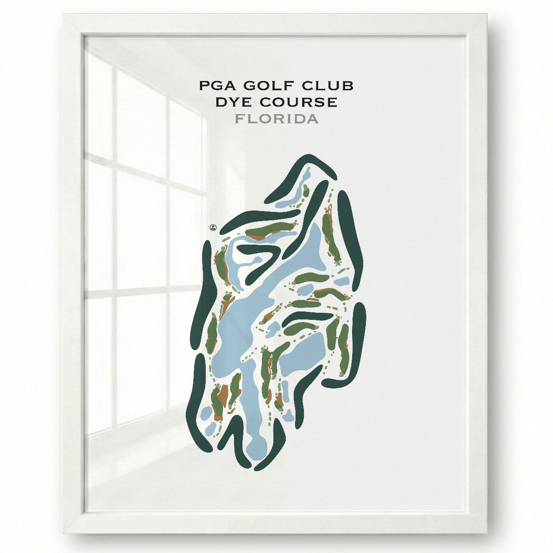 PGA Golf Club - Dye Course, Florida - Printed Golf Courses