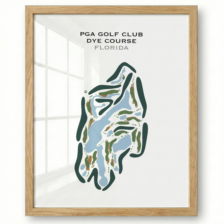 PGA Golf Club - Dye Course, Florida - Printed Golf Courses