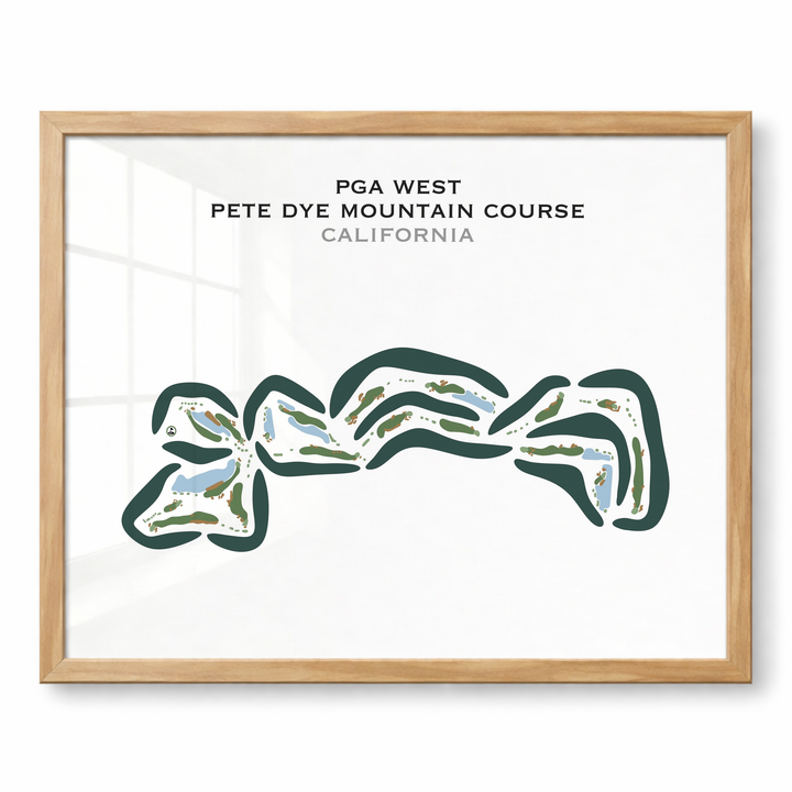 PGA WEST Pete Dye Mountain Course, California - Printed Golf Course