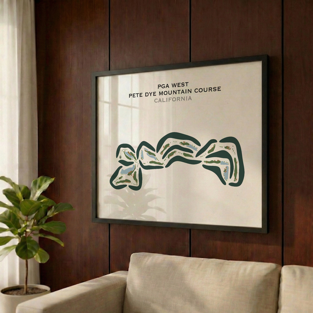 PGA WEST Pete Dye Mountain Course, California - Printed Golf Course