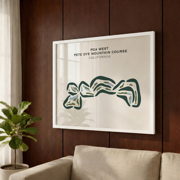 PGA WEST Pete Dye Mountain Course, California - Printed Golf Course