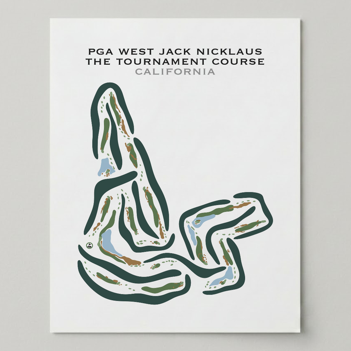 PGA West Jack Nicklaus, California - Printed Golf Courses