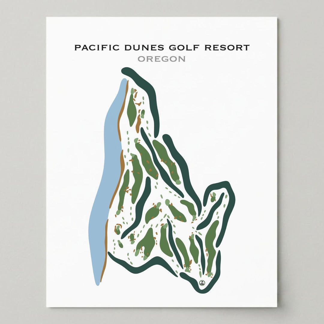 Pacific Dunes Golf Resort, Oregon - Printed Golf Courses