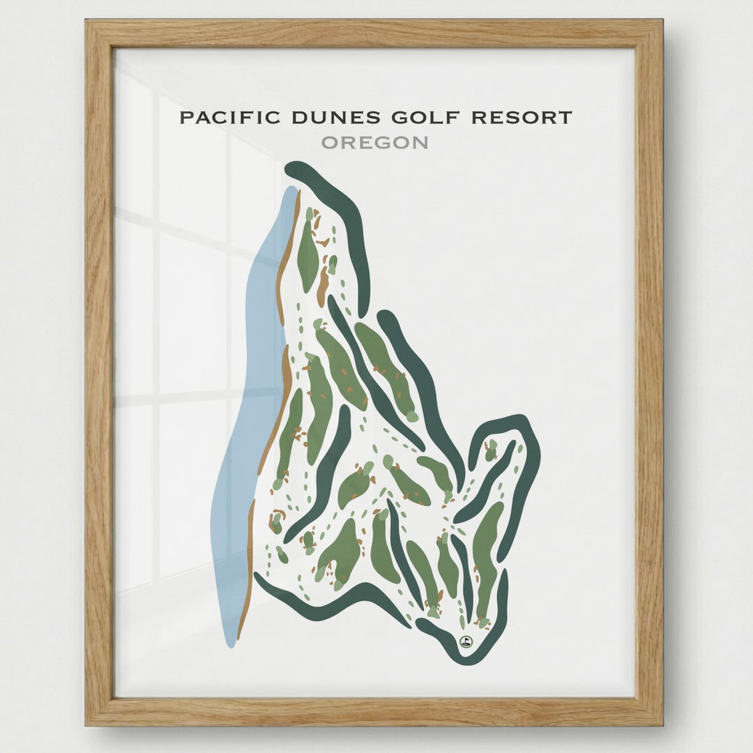 Pacific Dunes Golf Resort, Oregon - Printed Golf Courses