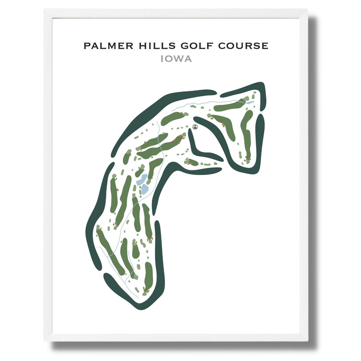 Palmer Hills Golf Course, Iowa - Printed Golf Courses