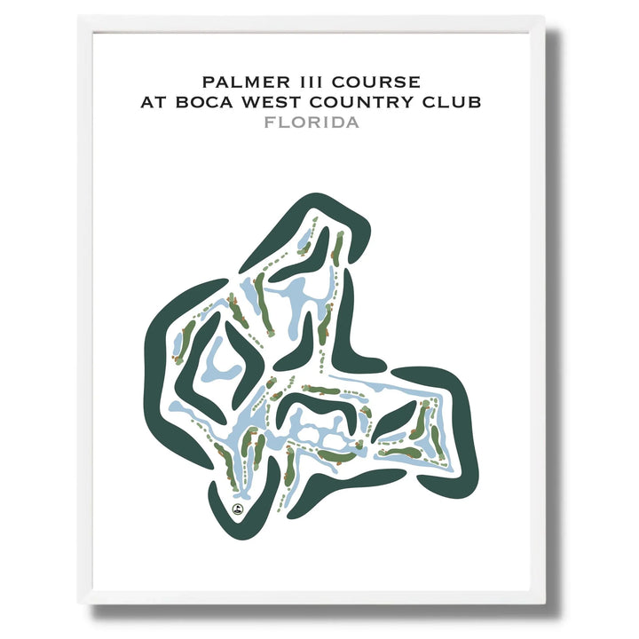 Palmer III Course at Boca West Country Club, Florida - Printed Golf Courses