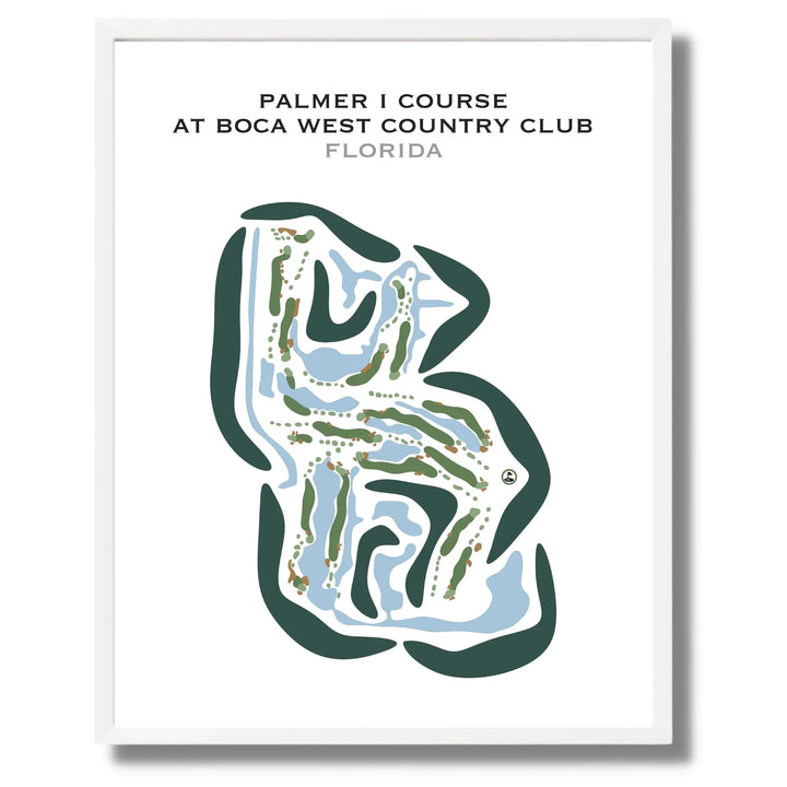 Palmer I Course at Boca West Country Club, Florida - Printed Golf Courses