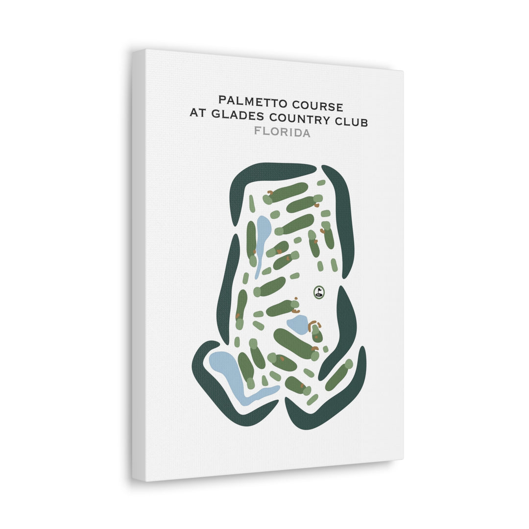 Palmetto Course at Glades Country Club, Florida - Printed Golf Courses