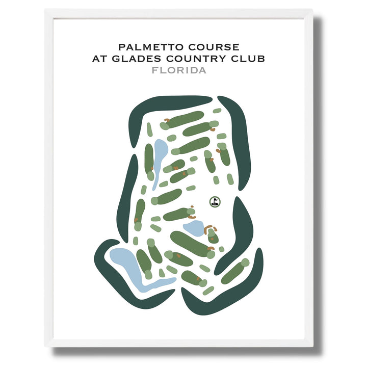 Palmetto Course at Glades Country Club, Florida - Printed Golf Courses