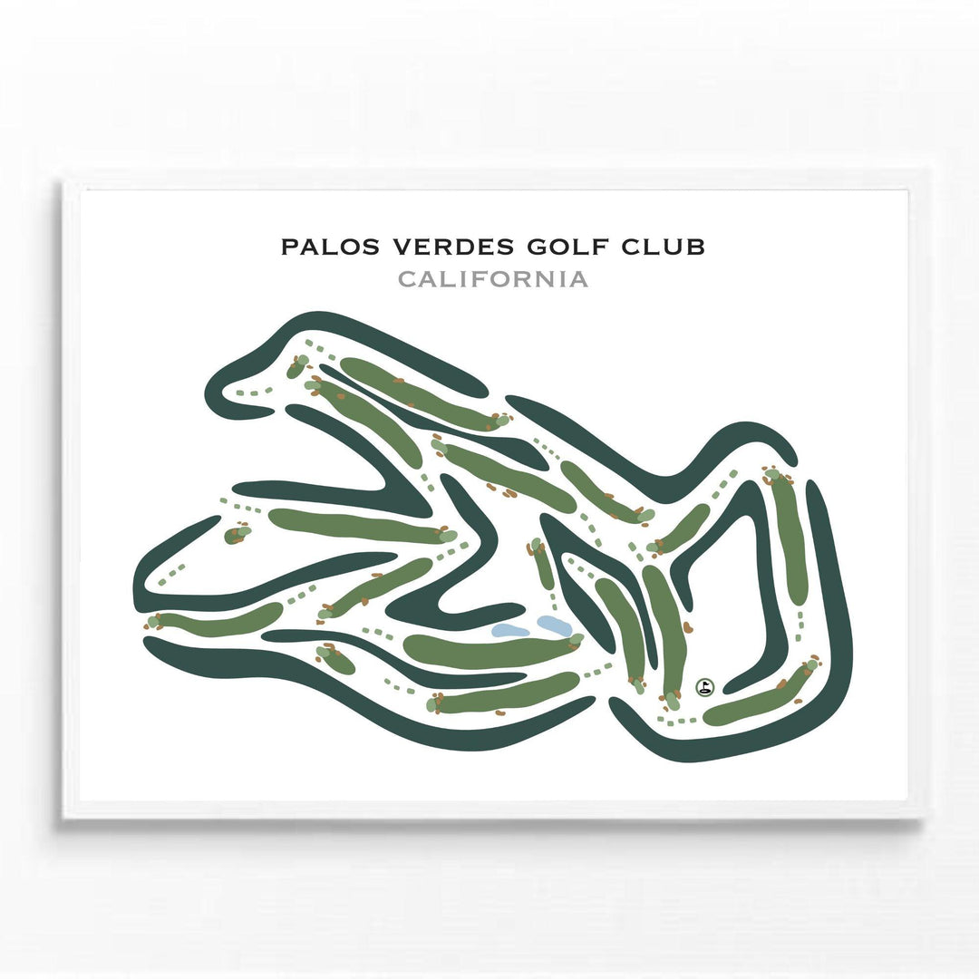 Palos Verdes Golf Club, California - Printed Golf Courses - Golf Course Prints