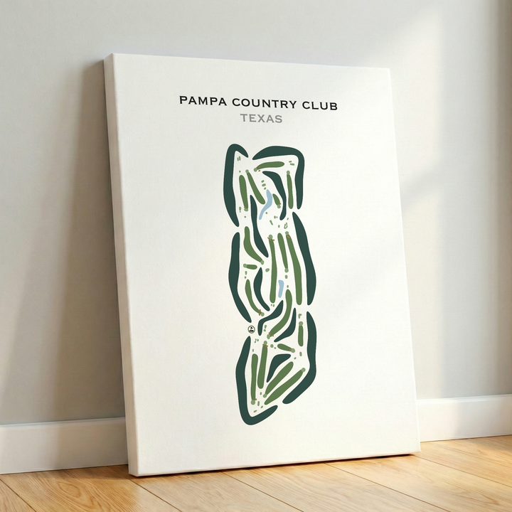 Pampa Country Club, Texas - Printed Golf Courses