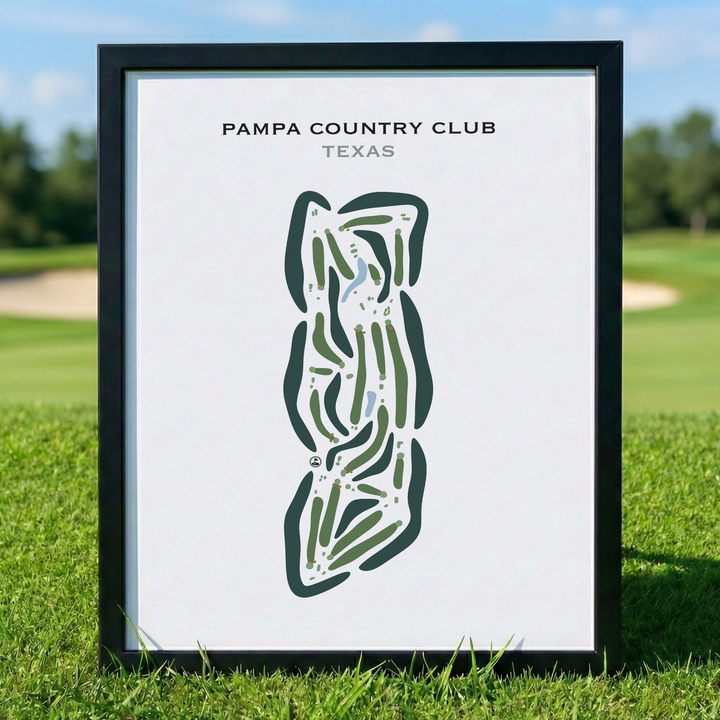 Pampa Country Club, Texas - Printed Golf Courses
