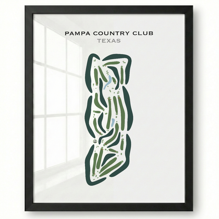 Pampa Country Club, Texas - Printed Golf Courses