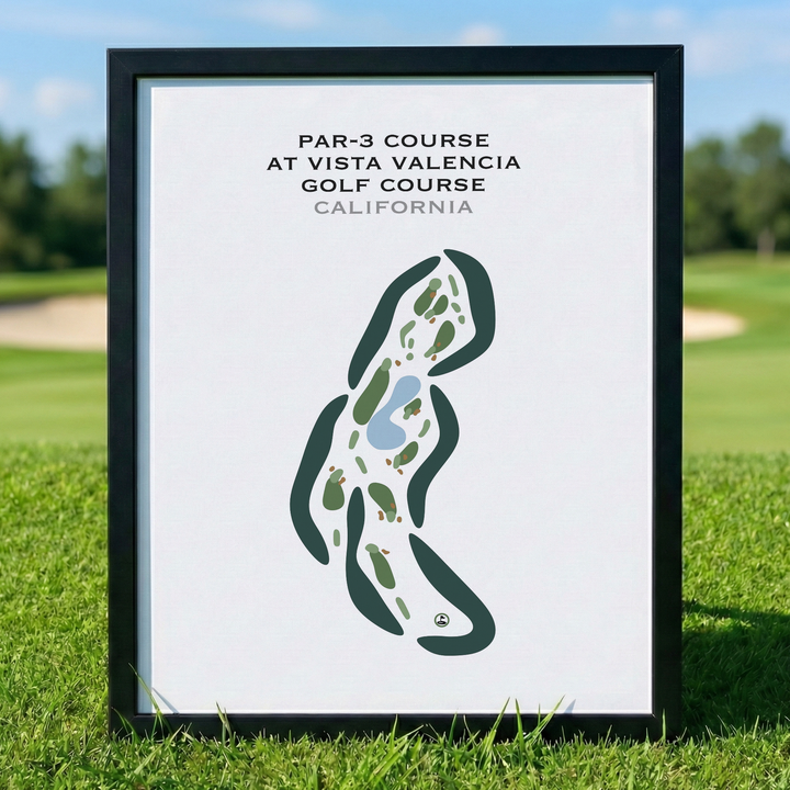 Par-3 at Vista Valencia Golf Course, California - Printed Golf Courses