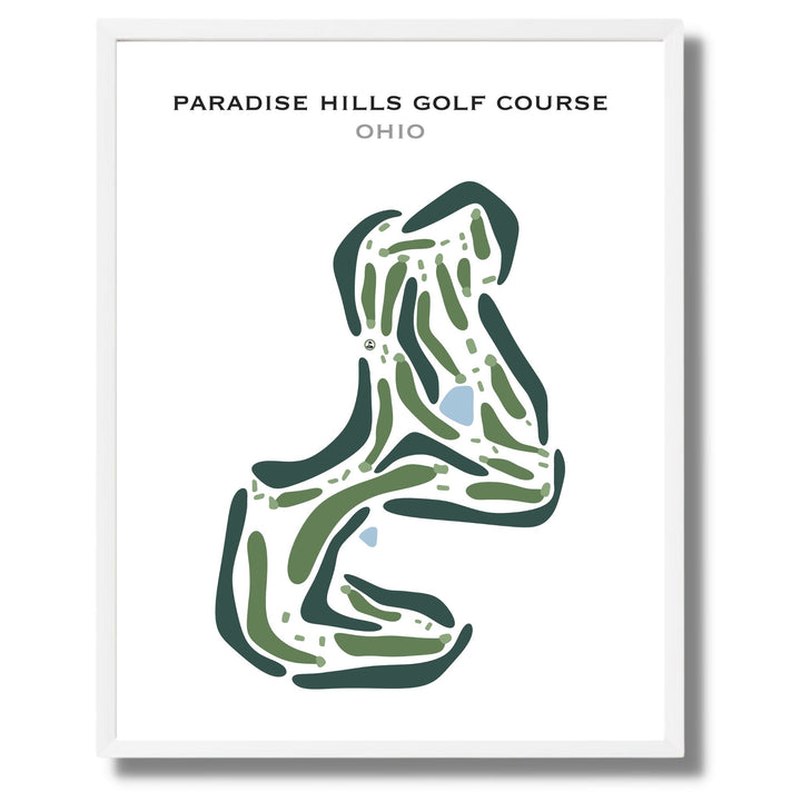 Paradise Hills Golf Course, Ohio - Printed Golf Courses