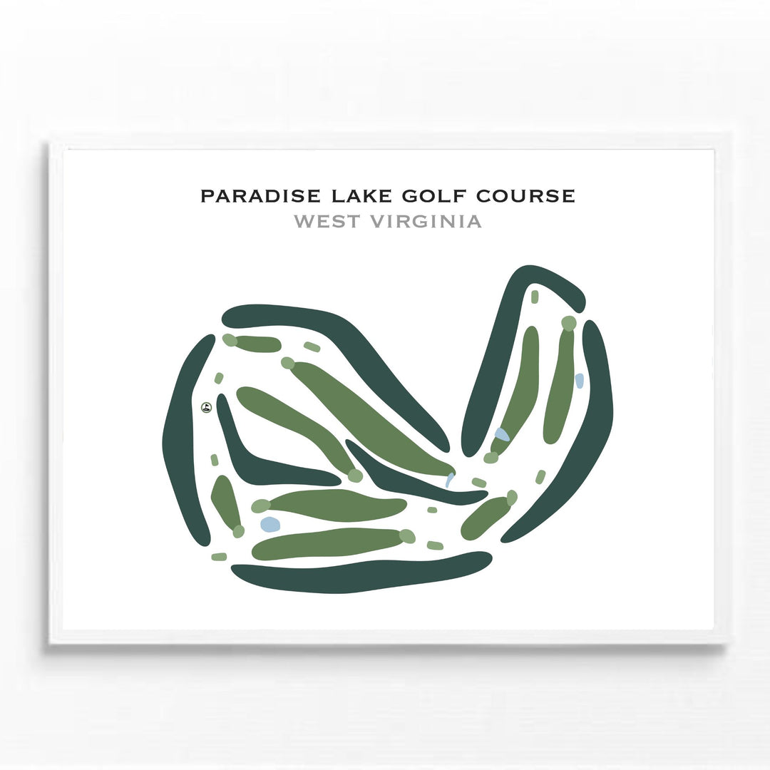 Paradise Lake Golf Course, West Virginia - Printed Golf Courses