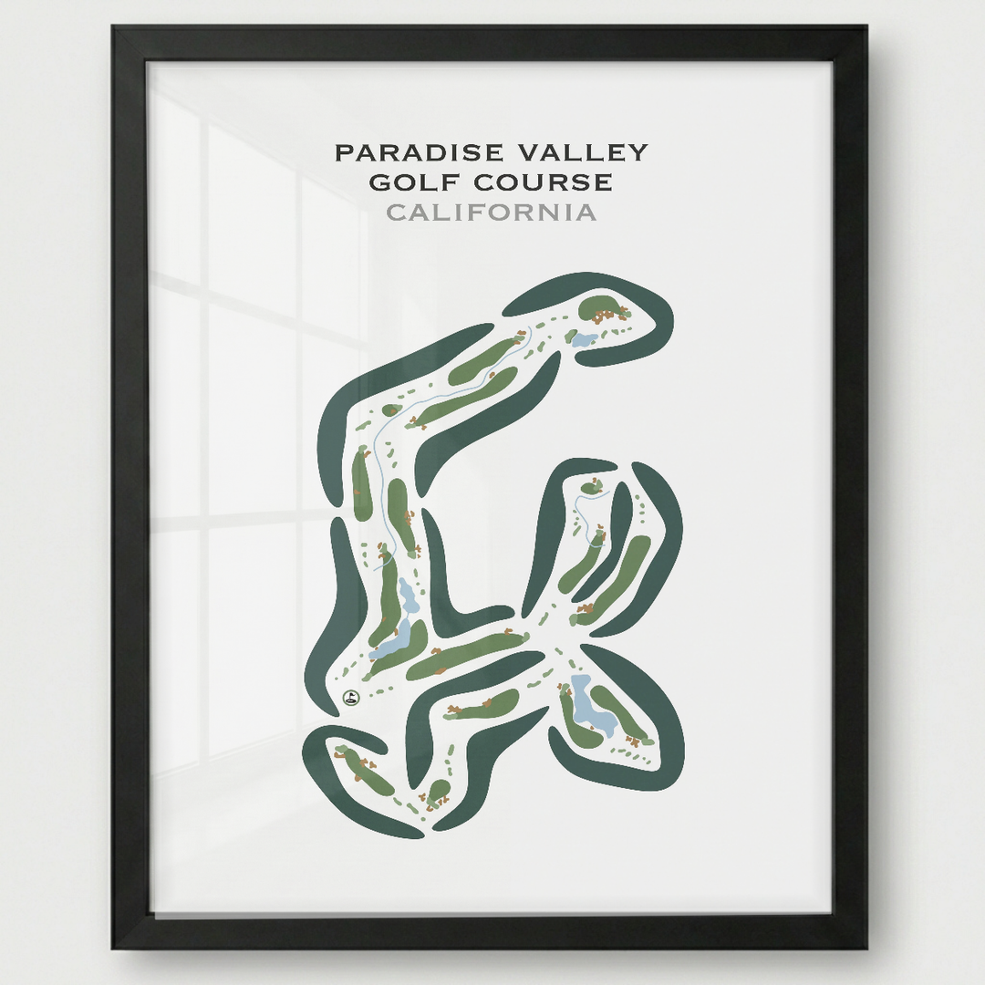 Paradise Valley Golf Course, California - Printed Golf Courses