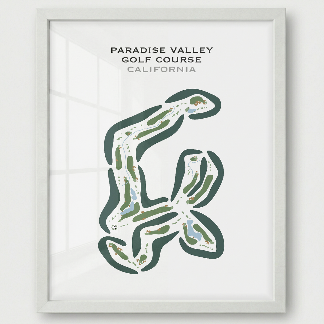 Paradise Valley Golf Course, California - Printed Golf Courses