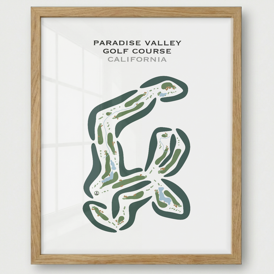 Paradise Valley Golf Course, California - Printed Golf Courses
