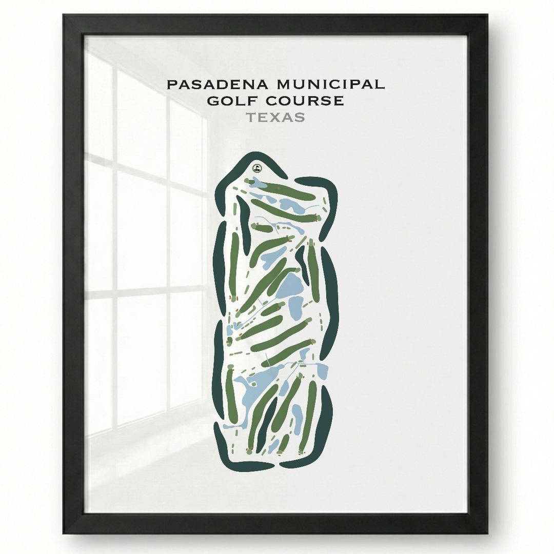 Pasadena Municipal Golf Course, Texas - Printed Golf Courses