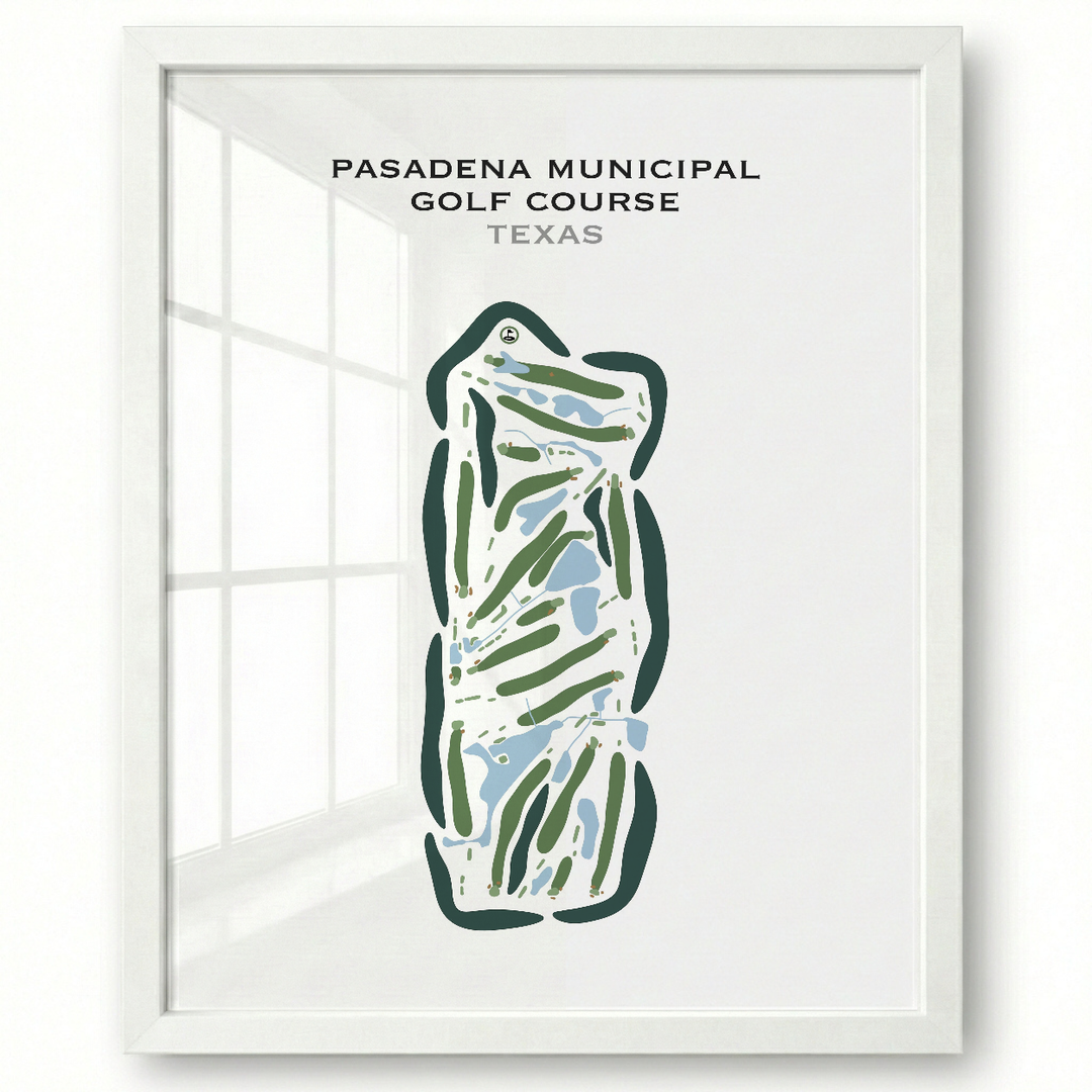 Pasadena Municipal Golf Course, Texas - Printed Golf Courses